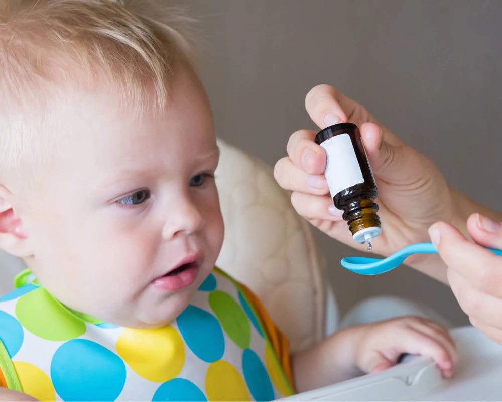 Liquid medication being administered for paediatric compounded treatment